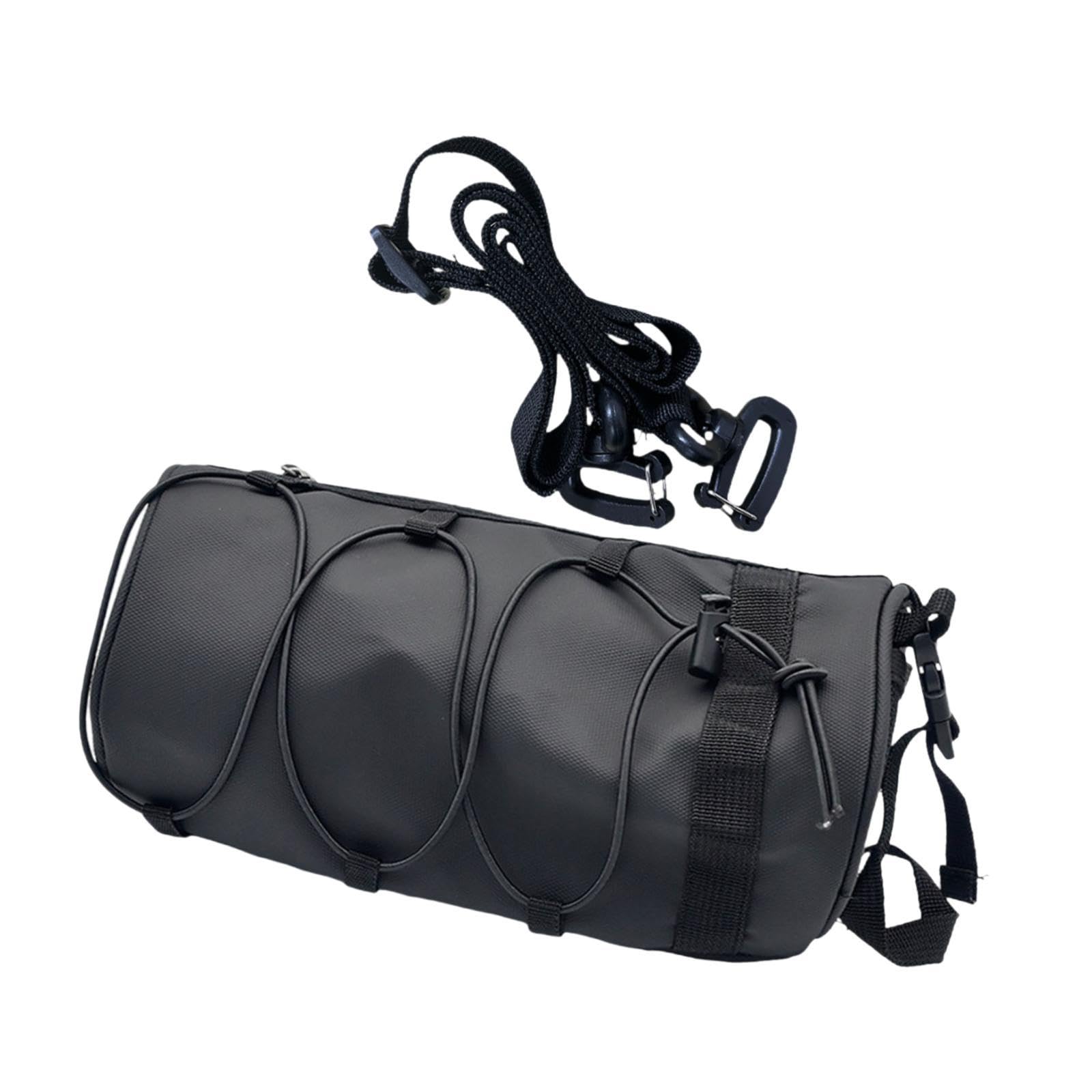 QSTDGVPW Fahrradlenkertasche mit Schultergurt für Road Und Mountain Bikes, Schwarz von QSTDGVPW