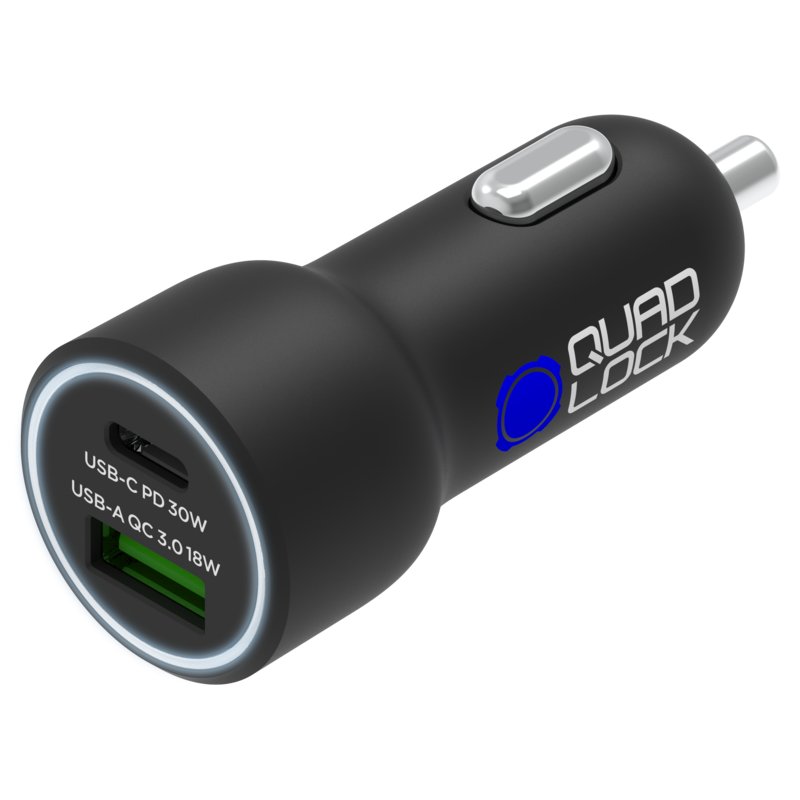 QUAD LOCK Dual USB (C+A) Autoladegerät 48W von QUAD LOCK