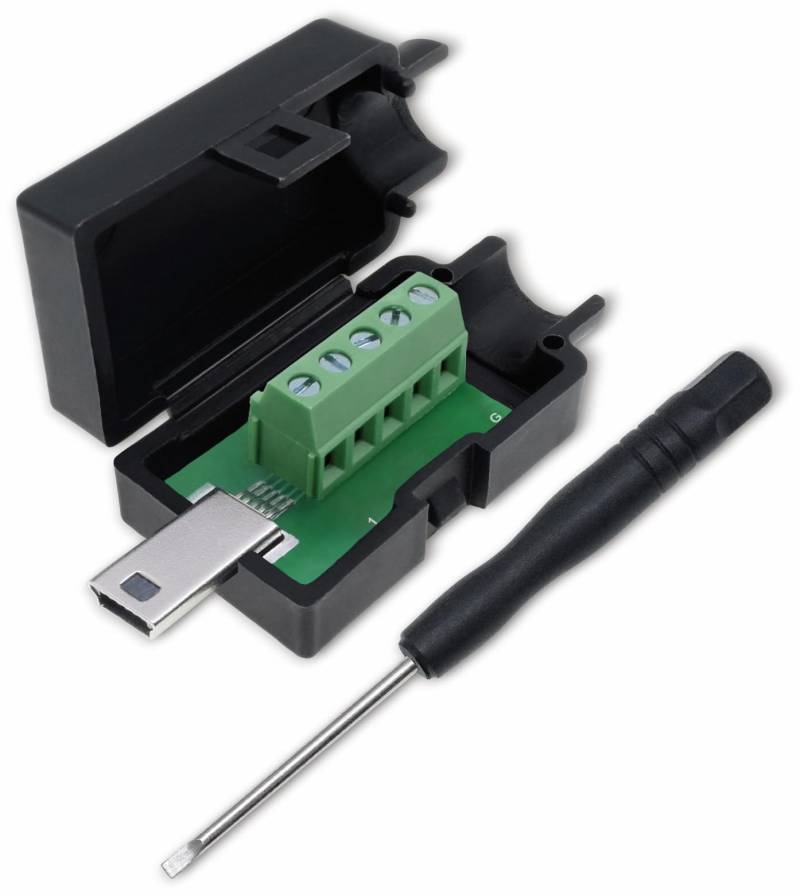 Mini-USB 2.0 Modular-Stecker Set, Typ B Stecker, gerade 2001C206 Quadrios Inhalt: 1 St. von QUADRIOS