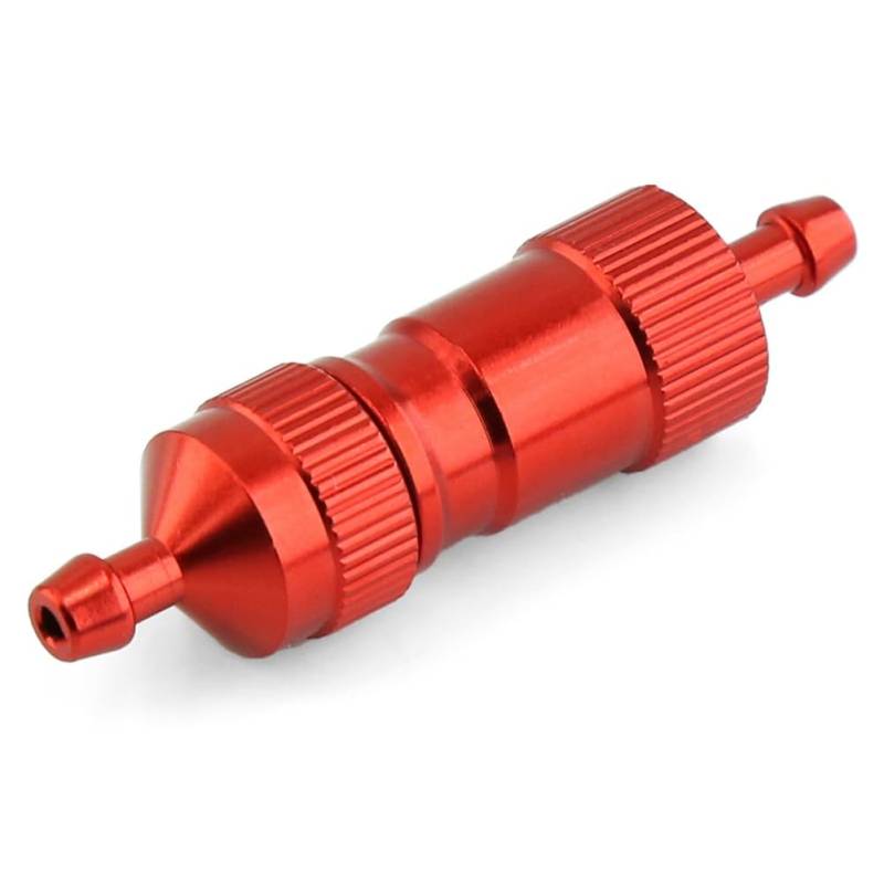 QUAEDE D4,5XD3XL51mm Hochpräziser Großer Kraftstofffilter 3mm RC-Kraftstofftankzubehör für Benzinflugzeuge Flugzeugauto Ersatzteilzubehör Rot von QUAEDE