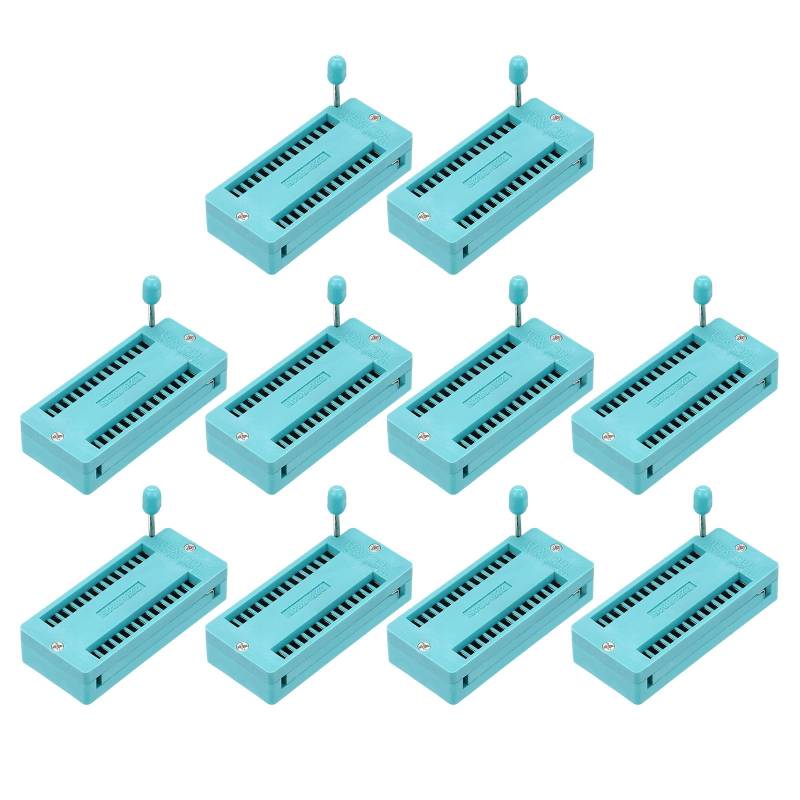 QUARKZMAN 10 Stück Universal IC Test ZIF Socket 28 Pin 2.54mm Pitch DIP Integrate Socket für Mikrocontroller, Chip, Breadboard von QUARKZMAN