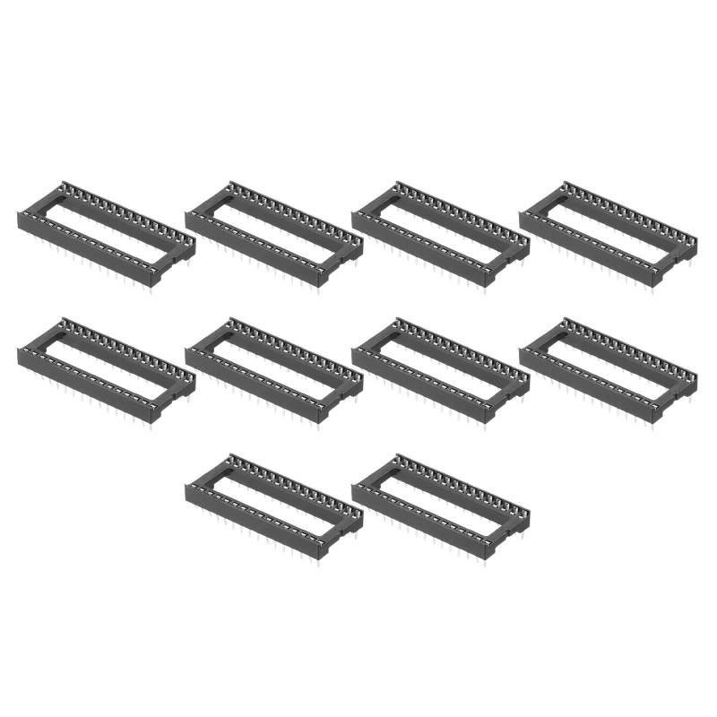 QUARKZMAN 12 Stück DIP IC-Chip-Sockeladapter, 2,54 mm Raster 32 Pin Gatter Löten Flachschaltungschip von QUARKZMAN