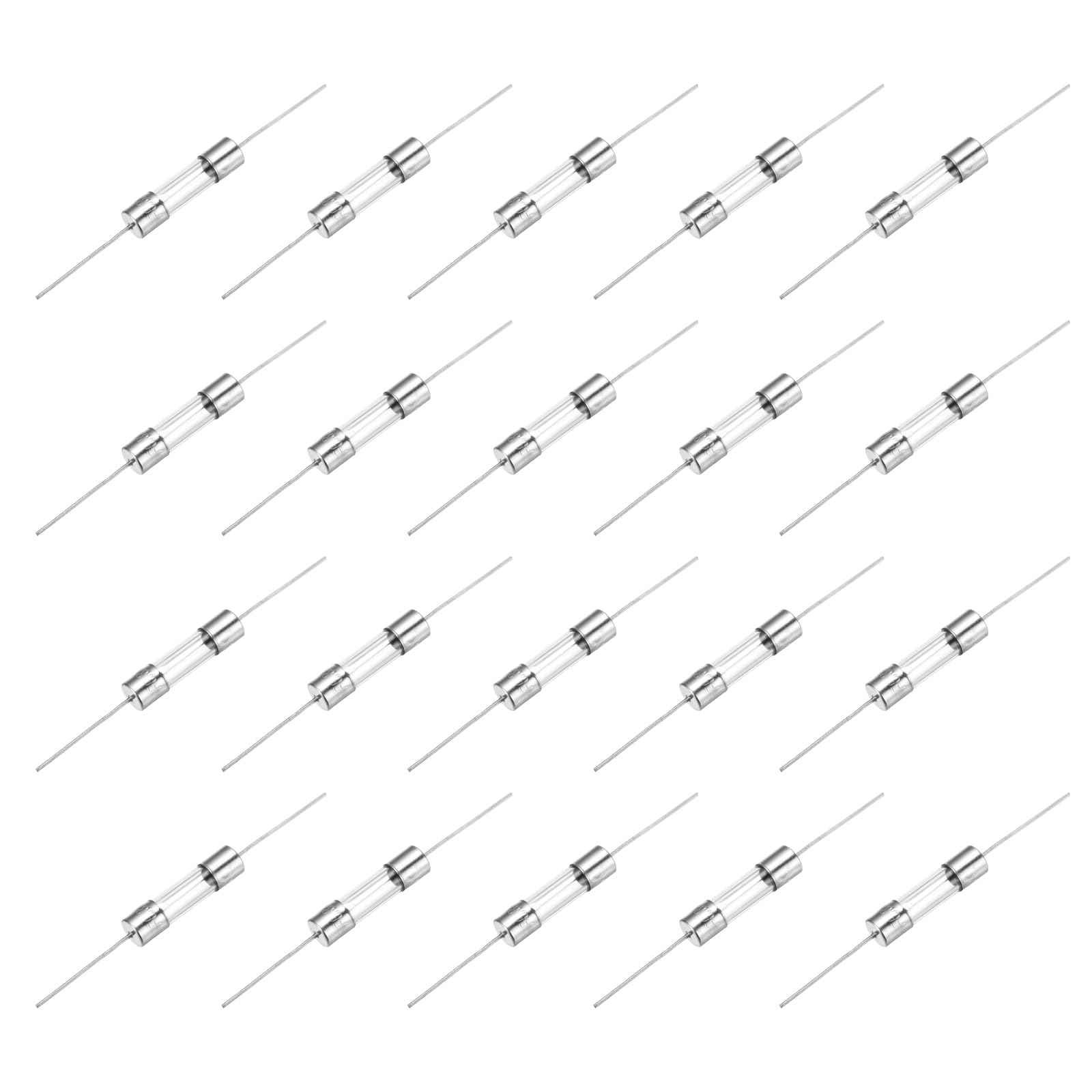 QUARKZMAN 20 Stück Glassicherungen, achsentral mit Draht 5x20mm 12A 250V zum Ersetzen oder Reparieren vieler Haushaltselektronik (F12A) von QUARKZMAN