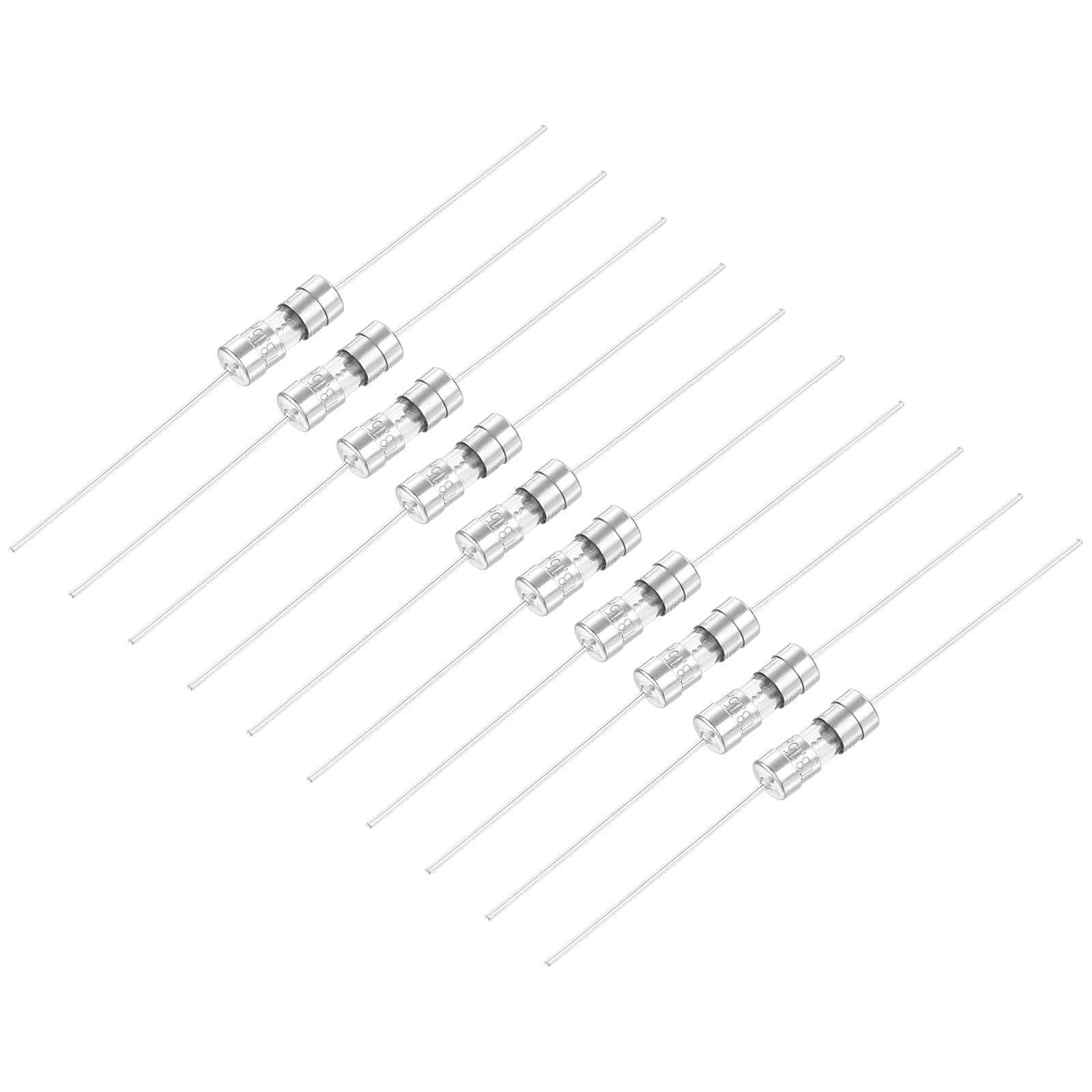 QUARKZMAN 250V 3.15A 3.6x10mm Glassicherungen x 10 Stück Träge Glasröhre für Schaltungsschutz, [Silberton] von QUARKZMAN