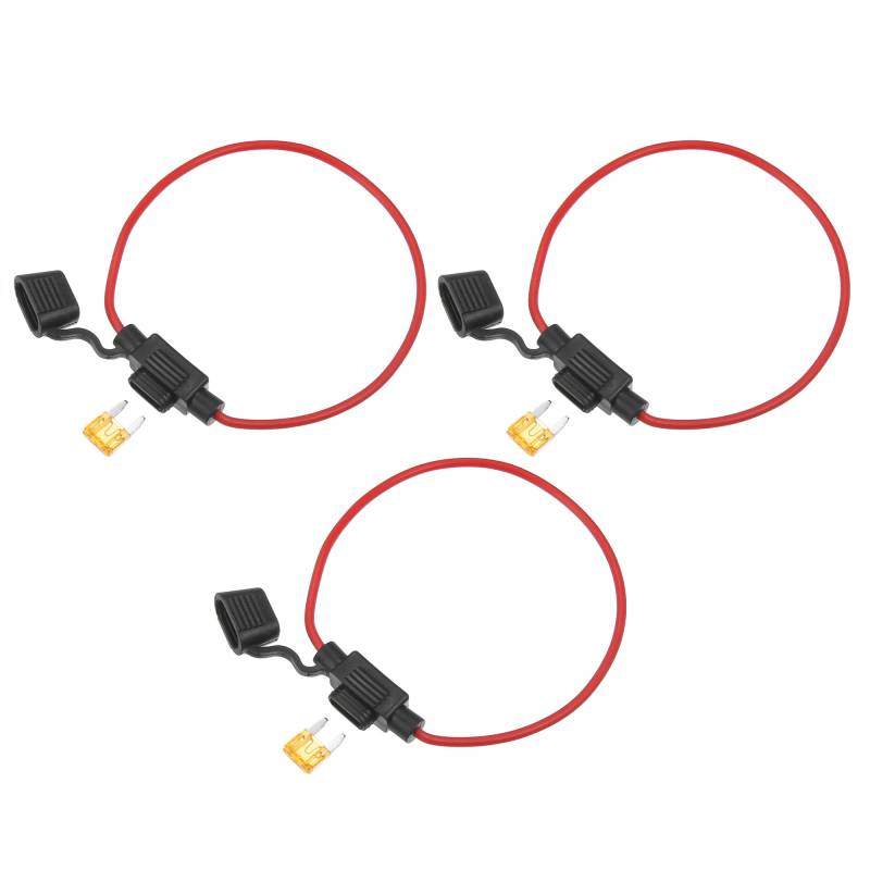 QUARKZMAN 3 Satz DC 12V 16AWG ATC Leitungshalter mit 5A-Mini-Sicherungen von QUARKZMAN