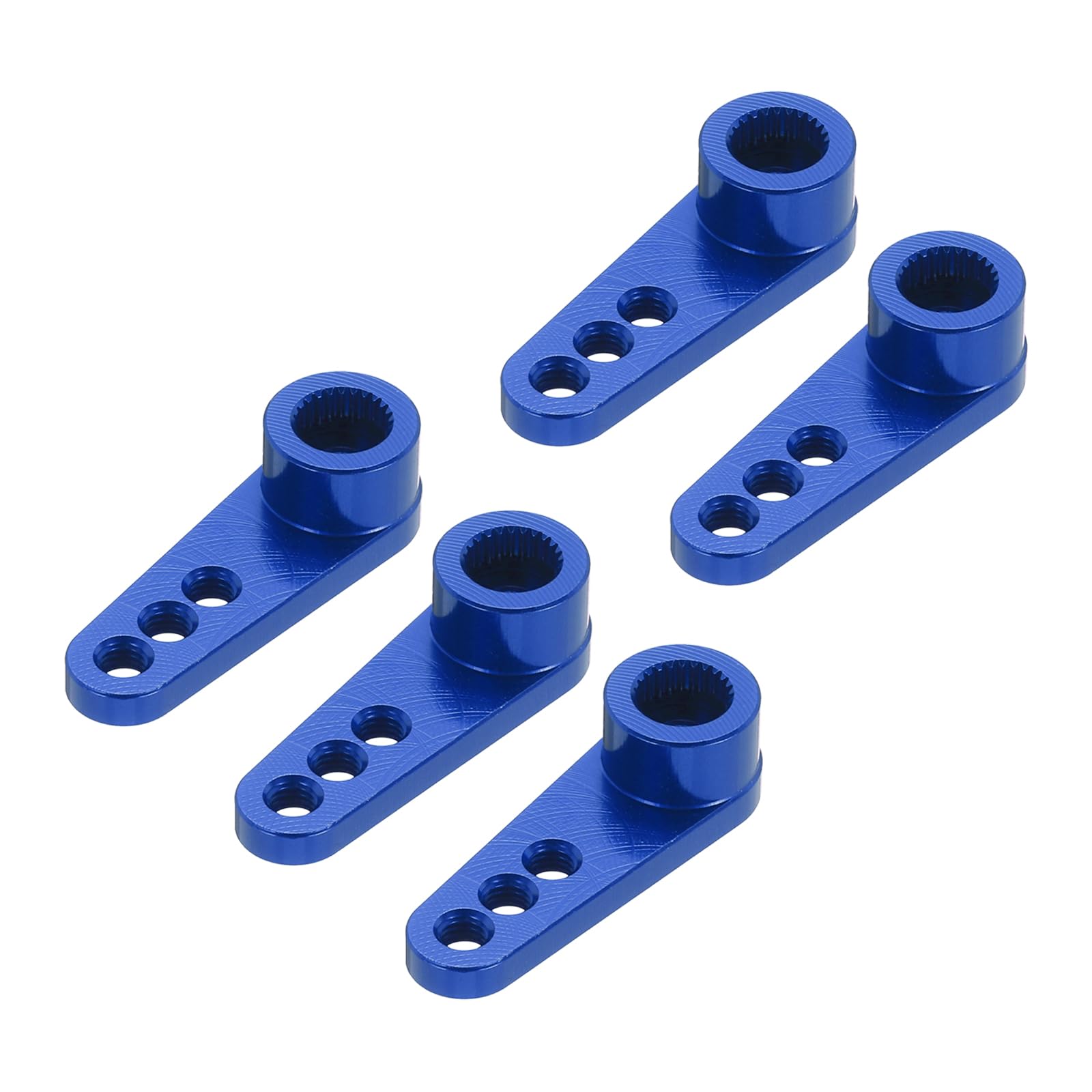 QUARKZMAN 5 Stück Aluminium Servo Horn 25T Servo Horn Lenkung Kurzer Arm 28mm Länge Tiefblau Geeignet für DIY RC Auto/Boot/Flugzeuge Boot Modell Zubehör von QUARKZMAN