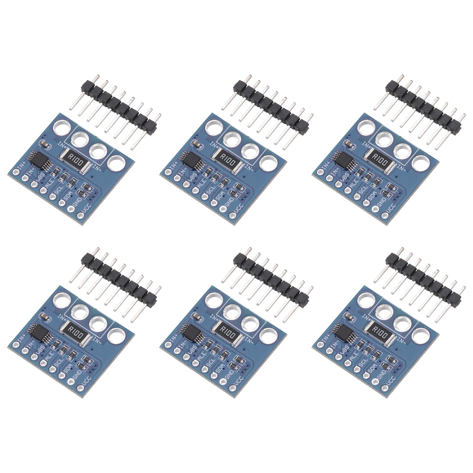 QUARKZMAN 6 Sets INA226 I2C Bi-Directional Current Sensor DC Current Voltage Power Supply Monitor Breakout Board IIC Module Power Monitoring Sensor Module with Alarm Function von QUARKZMAN