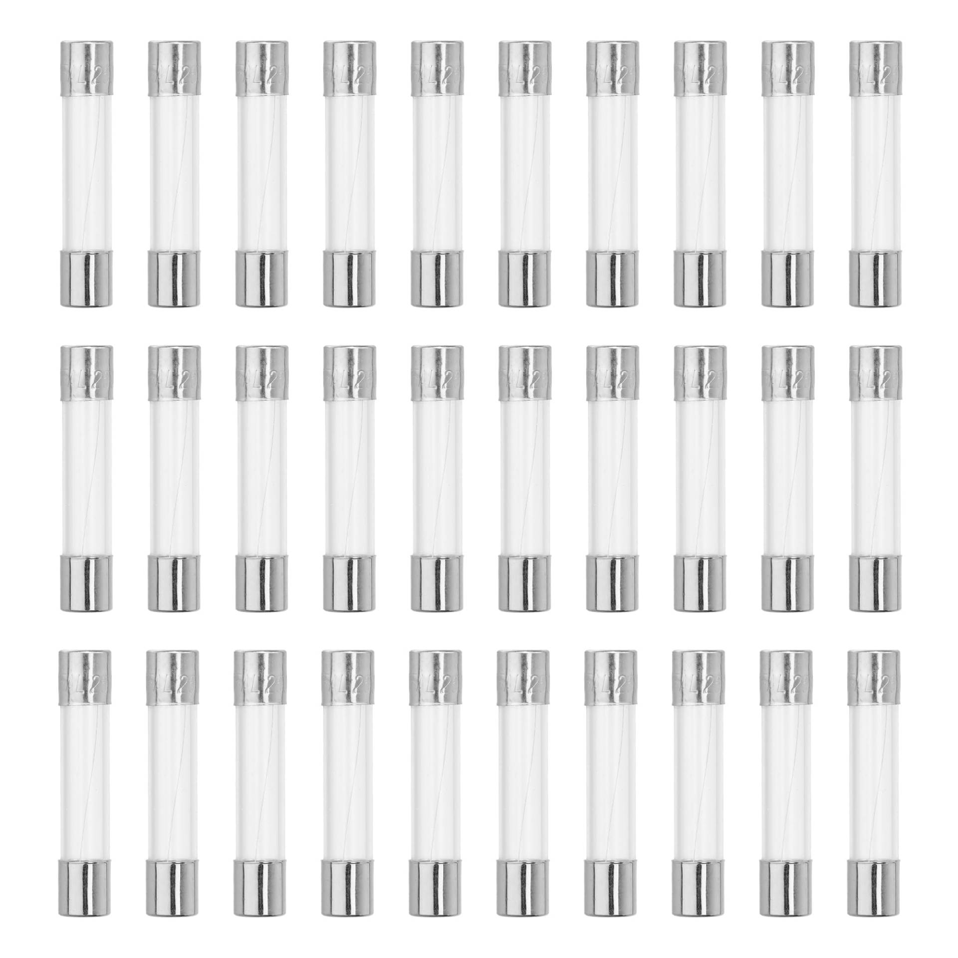 QUARKZMAN Feinsicherung 3,15A Glassicherung 6x30mm Sicherungen 30er Packung Schnellschlag Glassicherungen 250V von QUARKZMAN