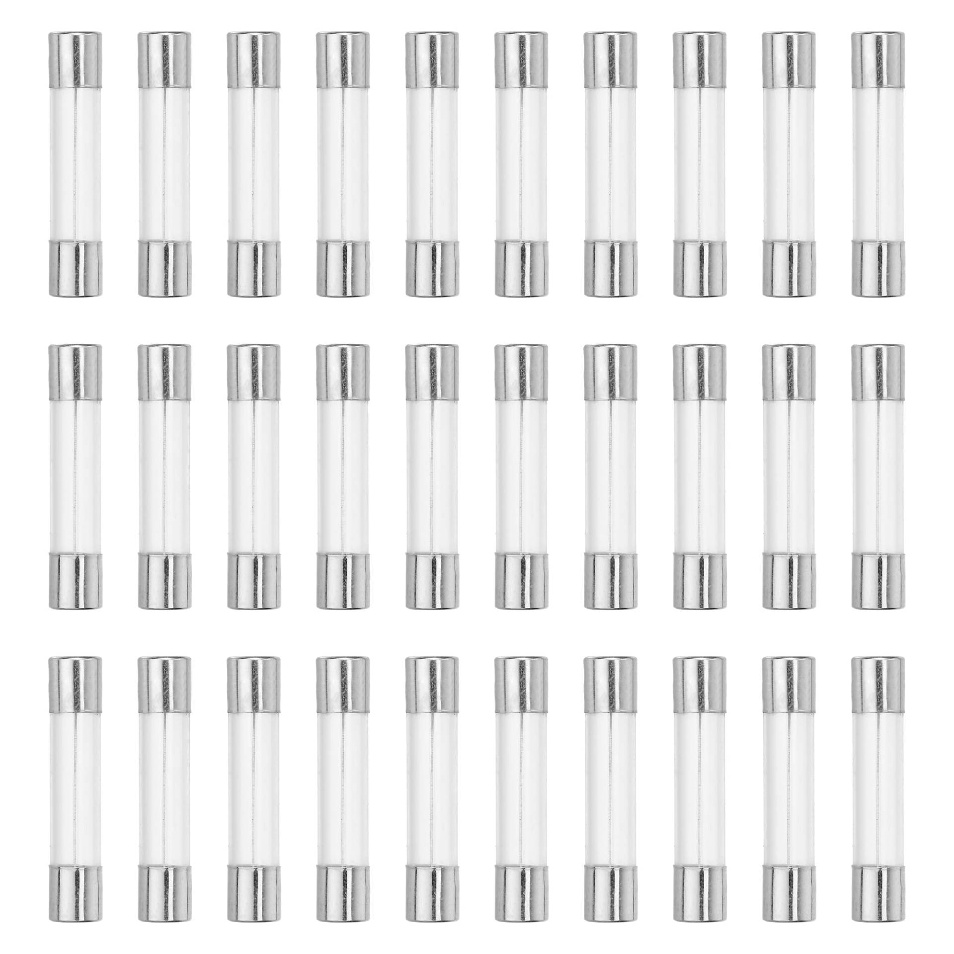 QUARKZMAN 30 Stücke Feinsicherung 10A Glassicherung 250V Sicherungen Schnellschlag Glasrohrsicherung 6x30mm von QUARKZMAN