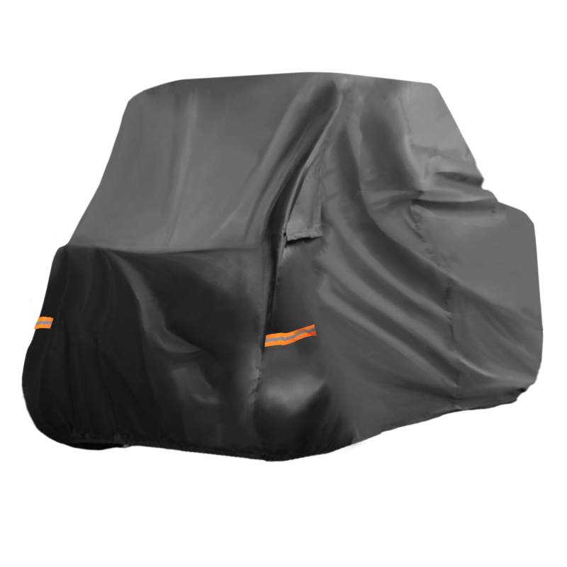 QUARKZMAN UTV-Abdeckung für Kawasaki Mule SX wasserdichte Seitenabdeckung für den Außenbereich Sonnenschutz Regenschutz 210D-PU Schwarz 271x134x178cm. von QUARKZMAN