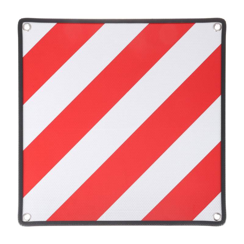 QUARKZMAN Warntafel Italien Fahrradträger, Reflektierenden Warnschild 50 x 50 cm Heckträger Typengenehmigung Weiß/Rot Rostfrei Aluminium Blech mit Ösen für Wohnmobil Wohnwagen von QUARKZMAN