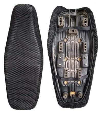 QUHFRSNML Motorrad Sitzbankbezug 1Pcs Anti-Slip 3D Mesh Stoff Sitzbezug Atmungsaktive wasserdichte Motorrad Motorrad Roller Sitzbezüge Kissen S-XXXXXL von QUHFRSNML