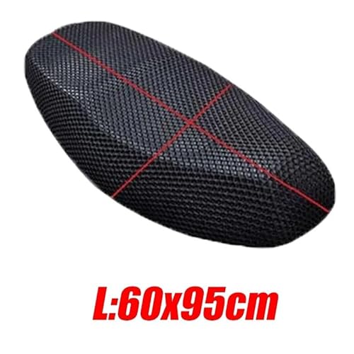 QUHFRSNML Motorrad Sitzbankbezug 3D Mesh Motorrad Sitzbezug Netz Atmungsaktive Wärmedämmung Abdeckung Anti-Rutsch-Kissen Mesh Net Motorrad Zubehör Schutz von QUHFRSNML