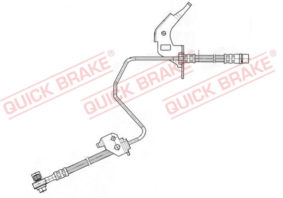 Bremsschlauch Hinterachse links QUICK BRAKE 59.960X von QUICK BRAKE