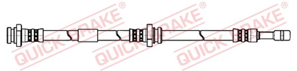 Bremsschlauch Hinterachse rechts QUICK BRAKE 50.869 von QUICK BRAKE