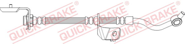 Bremsschlauch Vorderachse rechts QUICK BRAKE 50.720 von QUICK BRAKE