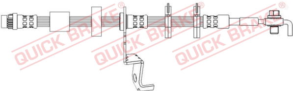 Bremsschlauch Vorderachse rechts QUICK BRAKE 50.726X von QUICK BRAKE