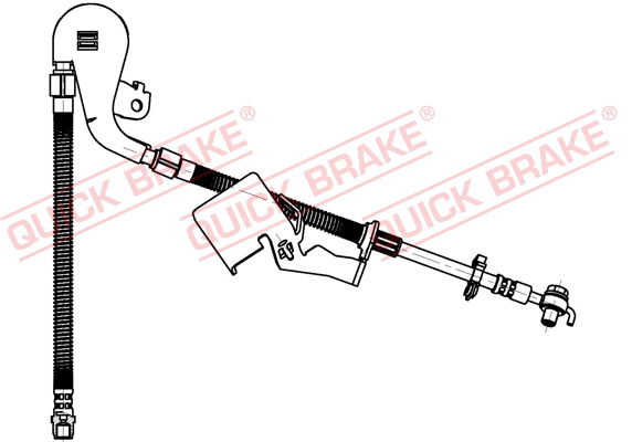 Bremsschlauch Vorderachse rechts QUICK BRAKE 58.804X von QUICK BRAKE