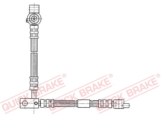 Bremsschlauch Vorderachse rechts QUICK BRAKE 59.994 von QUICK BRAKE