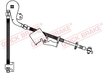 Quick Brake Bremsschlauch [Hersteller-Nr. 50.704X] für Peugeot von QUICK BRAKE