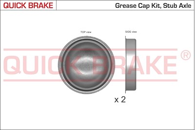 Quick Brake Fettkappesatz, Achsstummel [Hersteller-Nr. 9822K] für Citroën, Peugeot von QUICK BRAKE