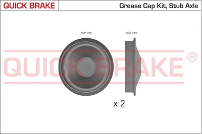 Quick Brake Fettkappesatz, Achsstummel [Hersteller-Nr. 9828K] für Renault von QUICK BRAKE