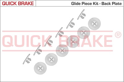 Quick Brake Gleitstück, Bremsankerblech [Hersteller-Nr. 6858K] für Audi, Seat, Skoda, VW von QUICK BRAKE