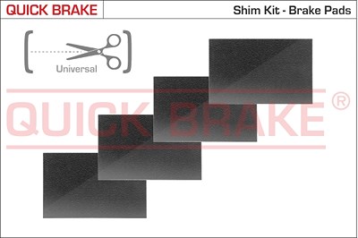 Quick Brake Schalldämpfung Platten, Universal [Hersteller-Nr. W1299] von QUICK BRAKE