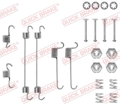 Quick Brake Zubehörsatz, Bremsbacken [Hersteller-Nr. 105-0650] für Citroën, Peugeot von QUICK BRAKE