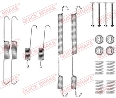 Quick Brake Zubehörsatz, Bremsbacken [Hersteller-Nr. 105-0753] für Citroën, Ford, Fiat, Peugeot, Toyota von QUICK BRAKE