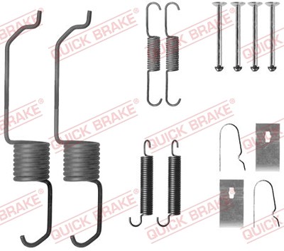 Quick Brake Zubehörsatz, Bremsbacken [Hersteller-Nr. 105-0798] für Ford, Mazda von QUICK BRAKE