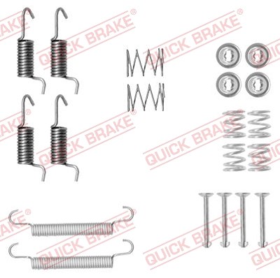 Quick Brake Zubehörsatz, Feststellbremsbacken [Hersteller-Nr. 105-0899] für Hyundai, Kia, Opel von QUICK BRAKE