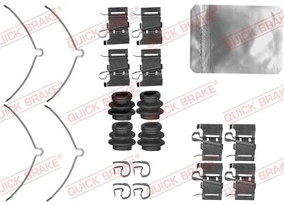 Quick Brake Zubehörsatz, Scheibenbremsbelag [Hersteller-Nr. 109-0001] für Jeep, Lexus, Toyota von QUICK BRAKE