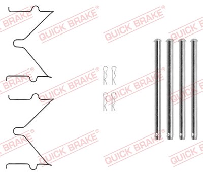 Quick Brake Zubehörsatz, Scheibenbremsbelag [Hersteller-Nr. 109-0040] für Mitsubishi, Nissan, Toyota von QUICK BRAKE