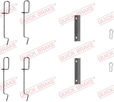 Quick Brake Zubehörsatz, Scheibenbremsbelag [Hersteller-Nr. 109-1125] für Citroën, Nissan, Peugeot, Renault von QUICK BRAKE