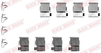 Quick Brake Zubehörsatz, Scheibenbremsbelag [Hersteller-Nr. 109-1133] für Mazda, Toyota von QUICK BRAKE