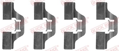 Quick Brake Zubehörsatz, Scheibenbremsbelag [Hersteller-Nr. 109-1211] für Audi, Citroën, Ds, Mazda, Opel, Peugeot, Renault, Seat, Skoda, Toyota, VW von QUICK BRAKE