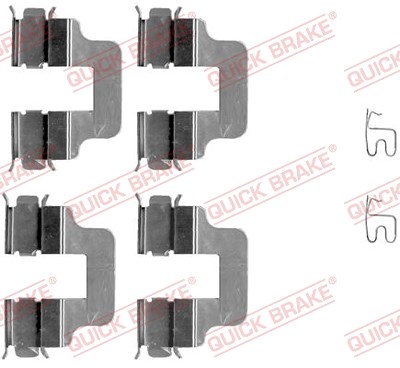 Quick Brake Zubehörsatz, Scheibenbremsbelag [Hersteller-Nr. 109-1245] für Abarth, Alfa Romeo, BMW, Cadillac, Fiat, Kia, Lancia, Mini, Opel, Vauxhall von QUICK BRAKE