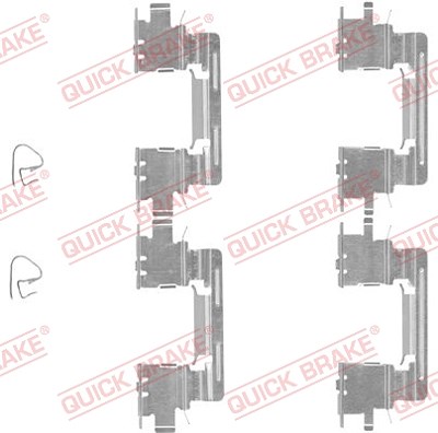 Quick Brake Zubehörsatz, Scheibenbremsbelag [Hersteller-Nr. 109-1613] für Toyota von QUICK BRAKE