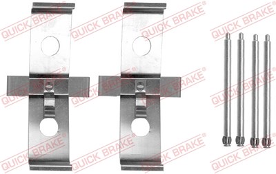 Quick Brake Zubehörsatz, Scheibenbremsbelag [Hersteller-Nr. 109-1674] für Citroën, Fiat, Mitsubishi, Opel, Peugeot, Subaru, Tesla, Vauxhall, Volvo von QUICK BRAKE