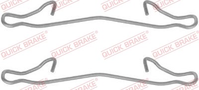 Quick Brake Zubehörsatz Bremsbeläge Scheibenbremse vorne [Hersteller-Nr. 109-1121] für Dacia, Fiat, Ford, Kia, Lada, Lancia, Mazda, Opel, Renault, Sma von QUICK BRAKE