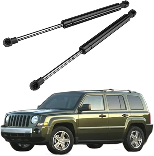 2 X Auto Gasfeder Dämpfer Heckklappe für Jeep Patriot 2007 2008 2009 2010 2011 2021 2013 2014 2015 2016 2017, Stoßdämpfung Arbeitsersparnis TeleskopschutzStoßdämpfer Heckklappendämpfer Zubehör von QUNINE