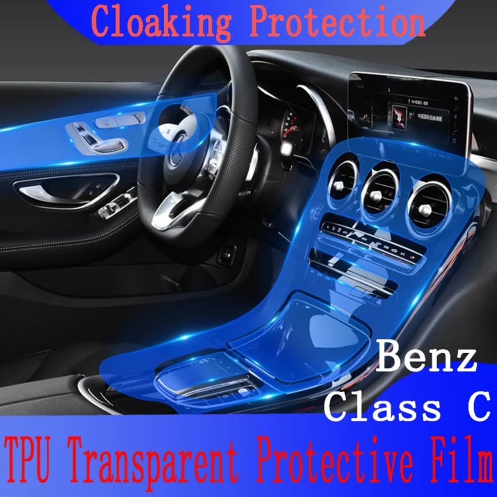 Für Mercedes Benz C C180 C200 Klasse GLC 200 260 W203 W204 W205 Anti-Stratch-Aufkleber Transparente TPU-Autoschutzfolie Vorgeschnitten von QUNZHUOYA