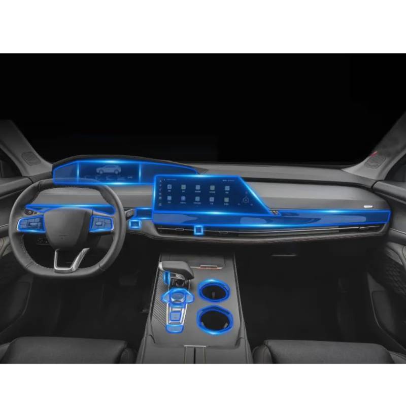 TPU, Für Changan UNIK Uni-K Uni-T Transparente Folie Auto-Innenaufkleber Zentralsteuergerät Türnavigation Armaturenbrett von QUNZHUOYA