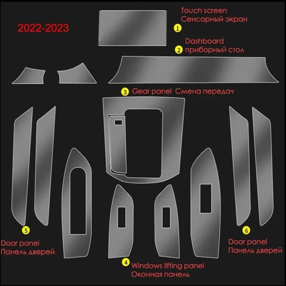 TPU-Schutzfolie für die Mittelsteuerung, Navigation, Touchscreen, Armaturenbrettfolie, für Mazda CX5 CX-5 2017–2023, Autozubehör von QUNZHUOYA