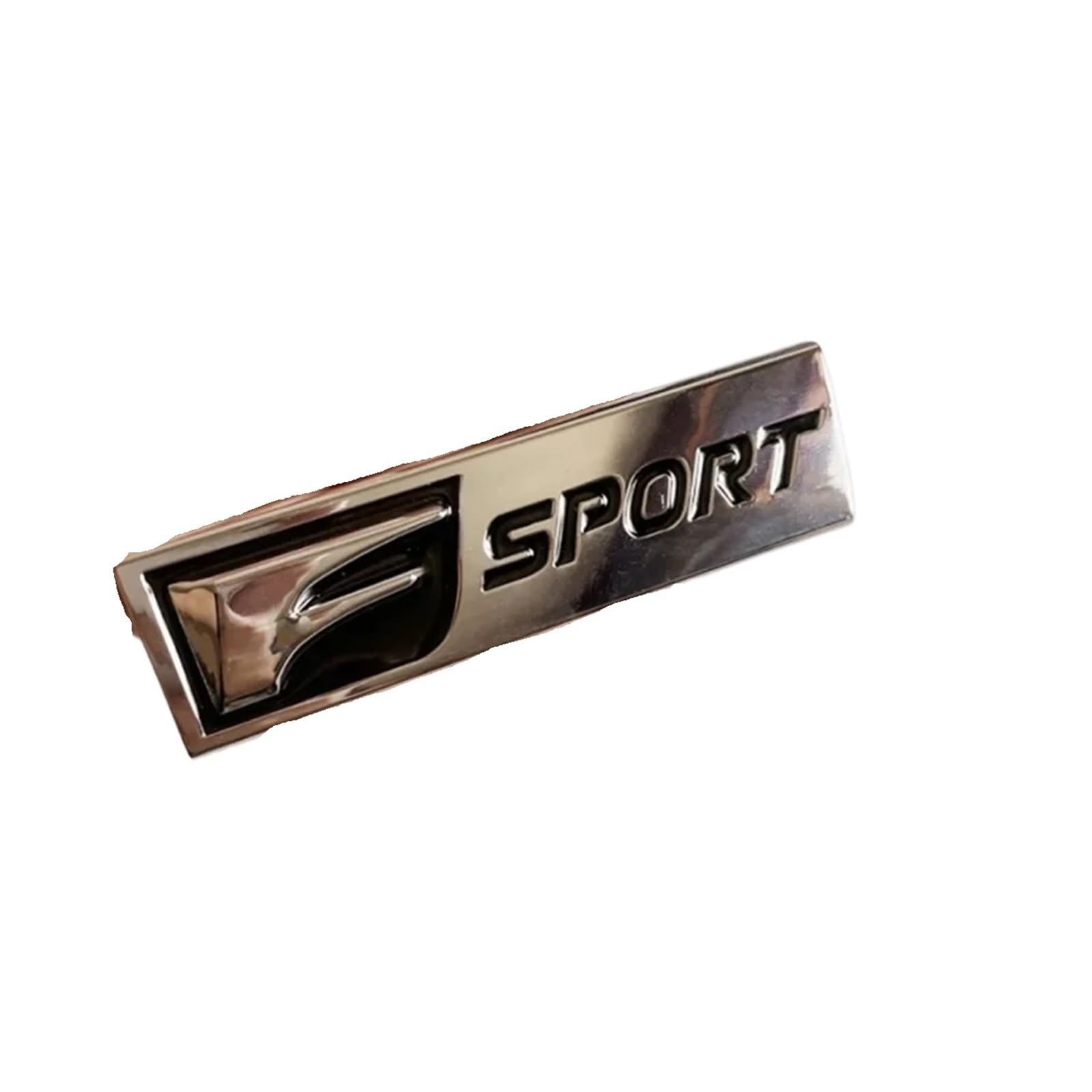 3D-Metall-Sport-Logo, Auto-Kofferraum-Emblem, Abzeichen, Aufkleber, Zubehör, kompatibel mit IS200T, IS250, RX300, NX, RX GS, RX330, RX350, CT200(Silver) von QUPXBE