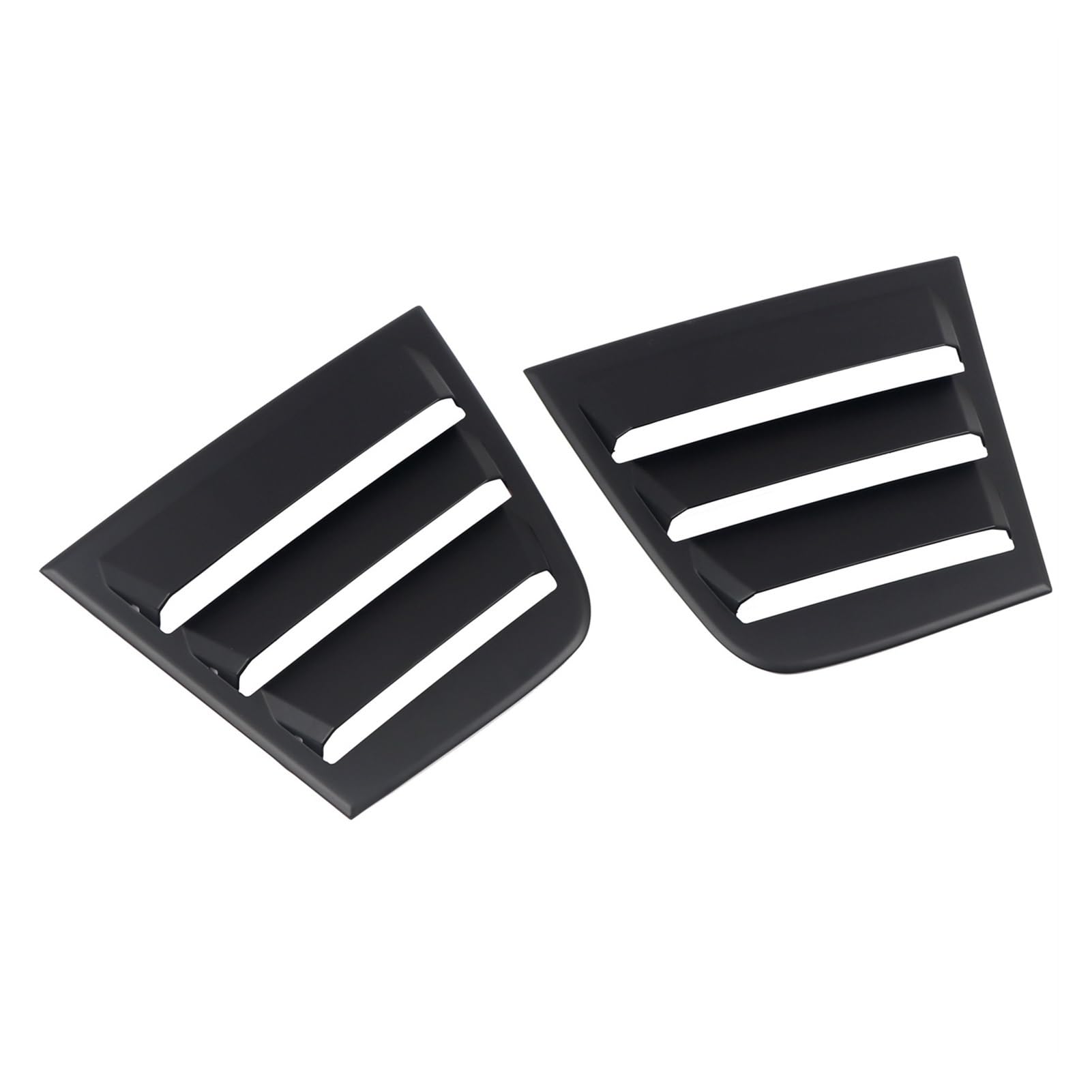 QUTALP 2PCS Auto Hinten Seite Fenster Lamellen Fensterläden Jalousien Abdeckung Trim, for DODGE, for Ladegerät 2011-2021 Auto Zubehör ABS Jalousie für Heckscheibe(Matte Black) von QUTALP