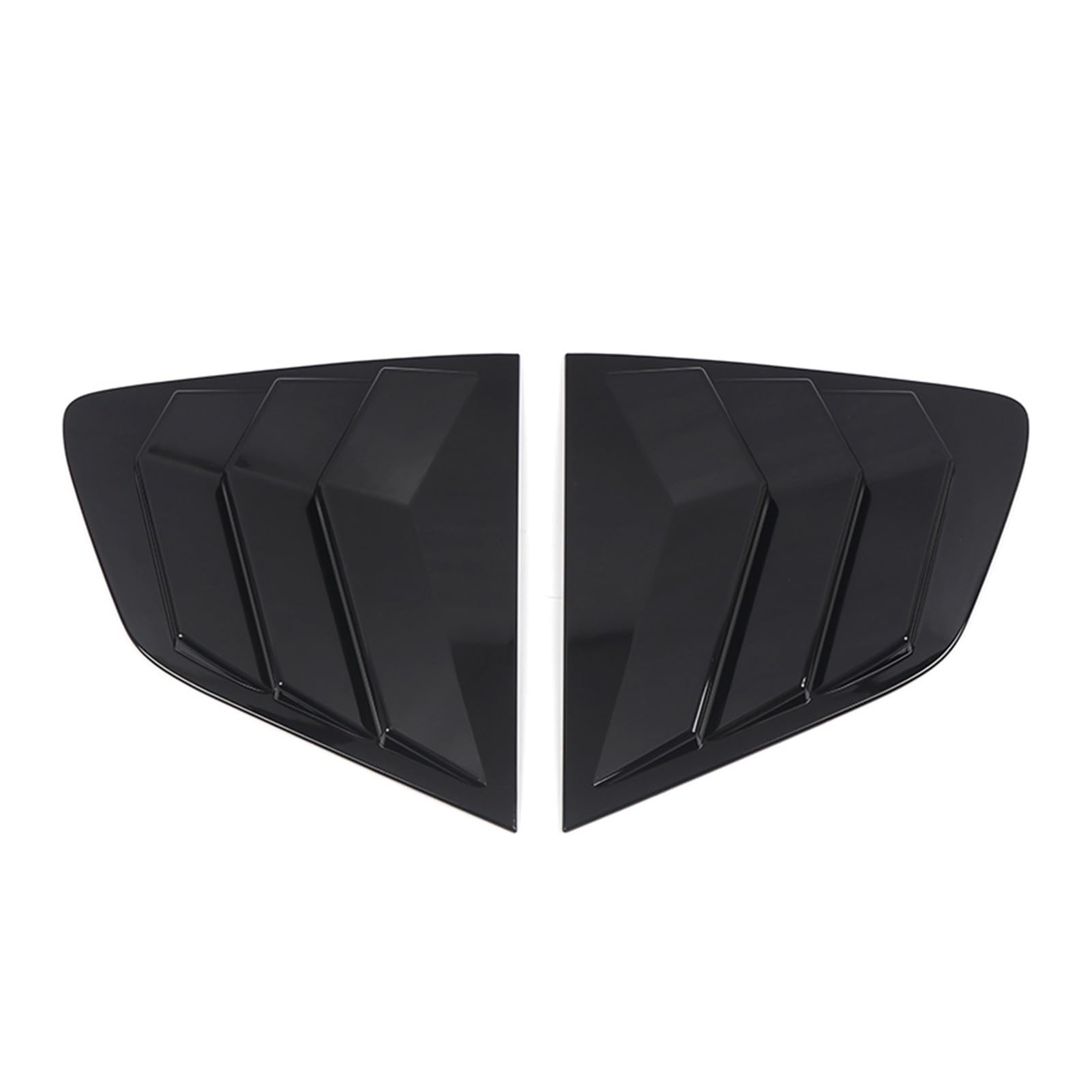 QUTALP 2PCS Auto Hinten Seite Fenster Lamellen Fensterläden Jalousien Abdeckung Trim, for NISSAN, for Rogue, for X-TRAIL, for T32 2014-2020 Auto Zubehör ABS Jalousie für Heckscheibe(Black) von QUTALP