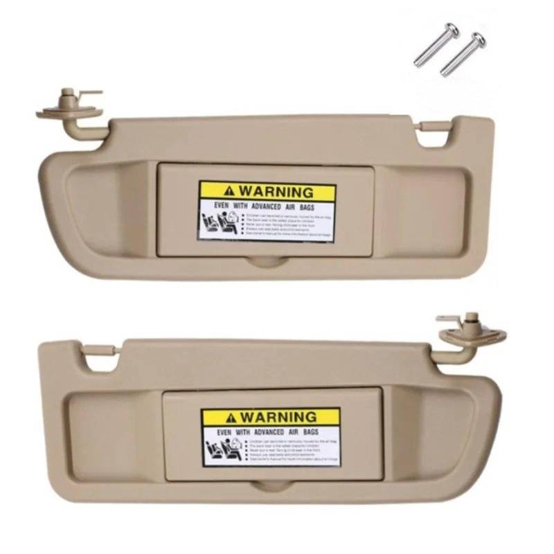 Auto Sonnenblende Auto-Sonnenblende Links Und Rechts Fahrerseite Beifahrerseite Hellgrau Beige Für Civic 2006 2007 2008 2009 2010 2011 Sonnenblende(A Pair of Beige) von QUTBAG