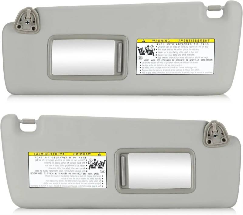 Auto Sonnenblende Sonnenblende Mit Make-up-Spiegel Haupt- Und Beifahrerseite Innen Autoteile Für Toyota Für Highlander 2004 2005 2006 2007 74320-48260-A0 Sonnenblende(Gray Left Right) von QUTBAG